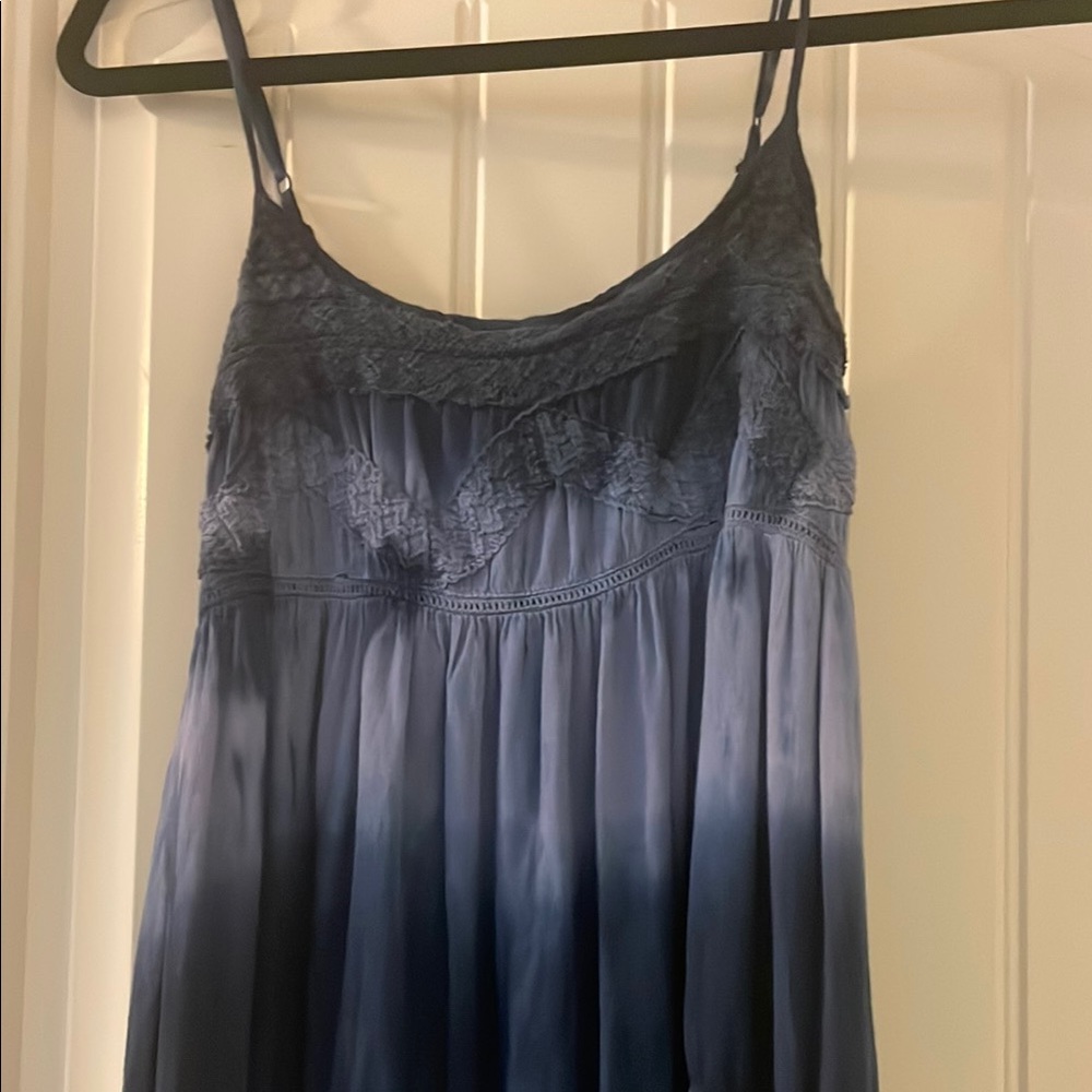 Elegant Blue Lace Dress
